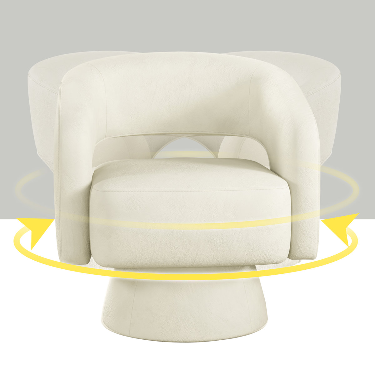 Jarissa 27.8'' Wide Modern Soft Wide Upholstered Swivel Barrel Chair